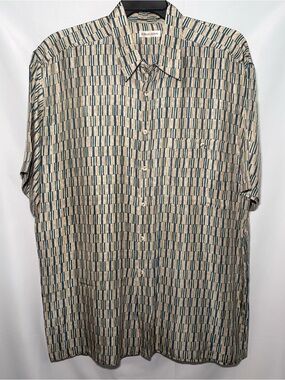Vintage Burma Bibas Silk Shirt Men’s XL